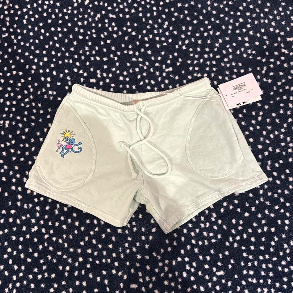 LIMITED EDITION | Roller Rabbit | Palm Beach Monkey Shorts | Aqua | XS